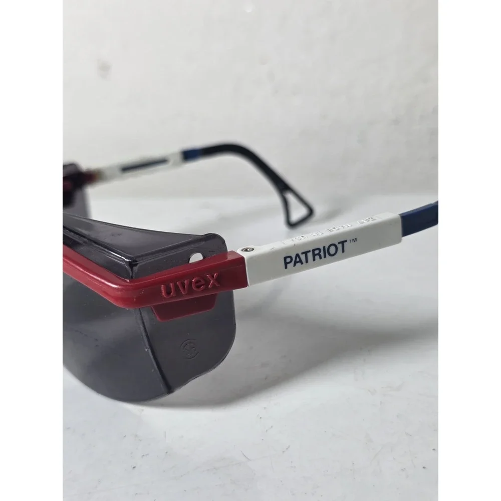 UVEX Astrospec 3000 Z87 Made In USA Patriot Frame Dark Lens Safety Glasses